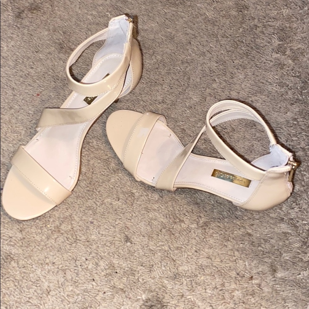 Cream colored heels and  2 3/4” heel height